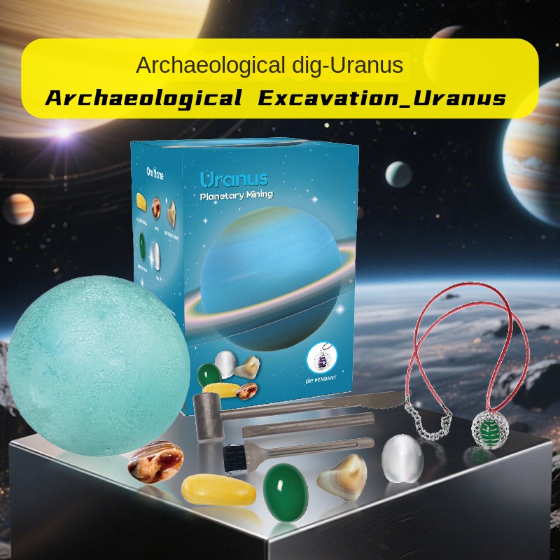 Solar System Nine Planets Children's Archaeological Excavation Toy Planet Gemstone Digging Treasure Hunt - Image 13