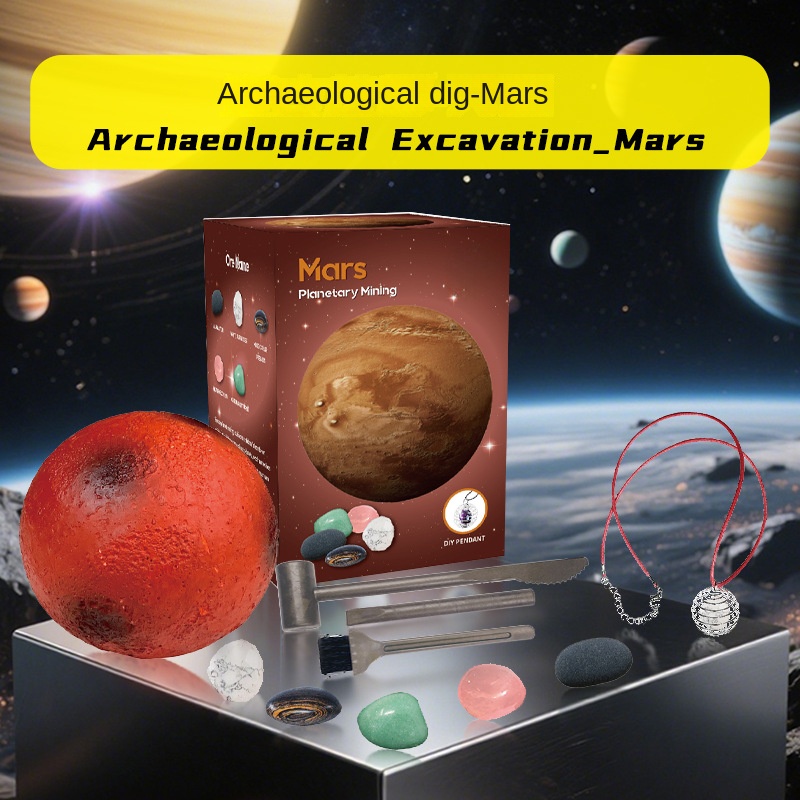 Solar System Nine Planets Children's Archaeological Excavation Toy Planet Gemstone Digging Treasure Hunt - Image 9
