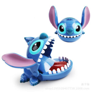 Bite hand shark Stitch press his teeth to bite his finger adult family interactive game spoof creative toys