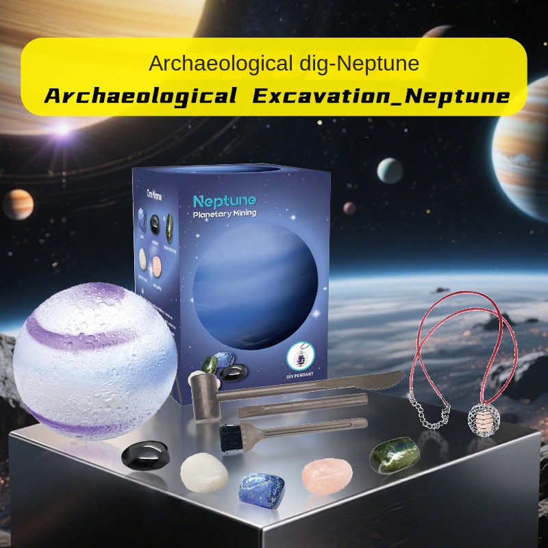 Solar System Nine Planets Children's Archaeological Excavation Toy Planet Gemstone Digging Treasure Hunt - Image 8