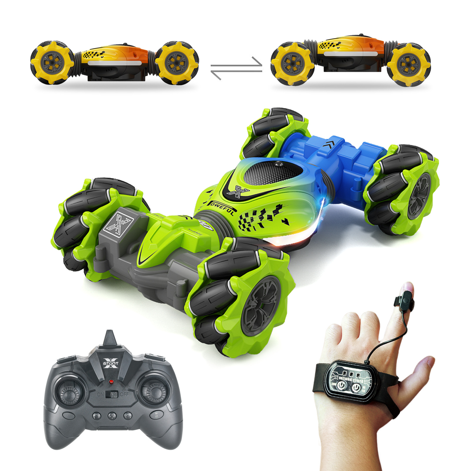 Induction Mini Gesture Twist Car Transform Car Watch Remote Control Double sided Stunt Climbing Toy Remote Control Car - Image 8